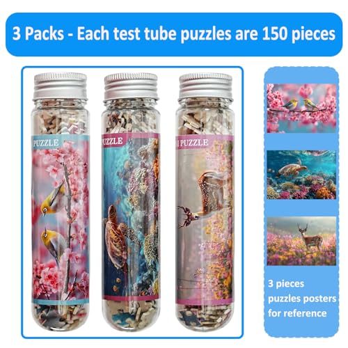 Small Jigsaw Puzzles para Adultos Mini 3 Packs Rompecabezas Micro con 150 Piezas Animales 6 x 4 Pulgadas miniatura 2