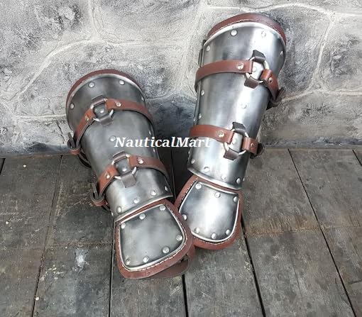 Witcher Bracers, LARP Armor, Halloween Fantasy Cosplay, Steel & Leather Medieval Arm Guard Armor - Image 5