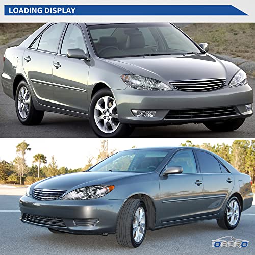 Image of OEDRO Headlight Assembly Compatible with 2005 2006 Camry 05 06 Headlamp with Amber Reflector Clear Lens Chrome Housing