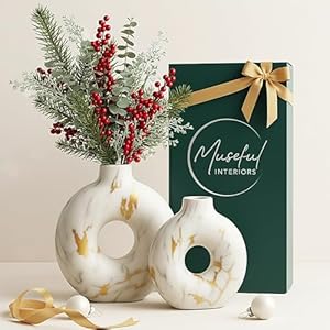 Modern Ceramic Donut Vase Set of 2 ...