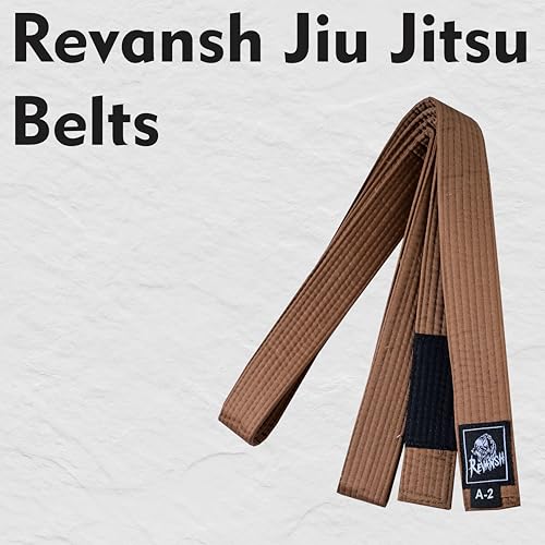 Revansh Brazilian Jiu-Jitsu BJJ Belt – Durable Poly-Cotton Martial Arts Belt for Training & Competition