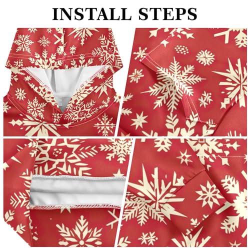 Kids Hoodies Sweaters Christmas Xmas Snowflake Hooded Sweatshirts with Big Pockets for Boys Girls B04000913