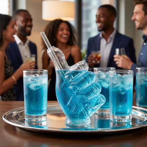 Vasos con forma de pulgar hacia arriba de cristal transparente para martini 8