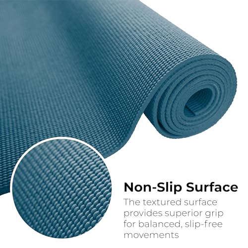 Hello Fit 10-Pack Yoga Mat With Carrying Strap, 68" x 24" Non Slip Exercise Mat, 4mm Thick Gym Mat, Bulk Non Toxic Yoga Mats for Home Workout and Studios - Image 4