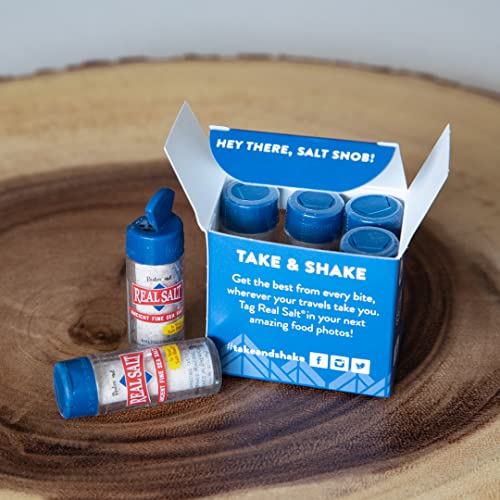 Redmond Real Sea Salt - Natural Unrefined Gluten Free Fine, 0.21 Ounce Pocket Shaker (6 Pack) #TOP4