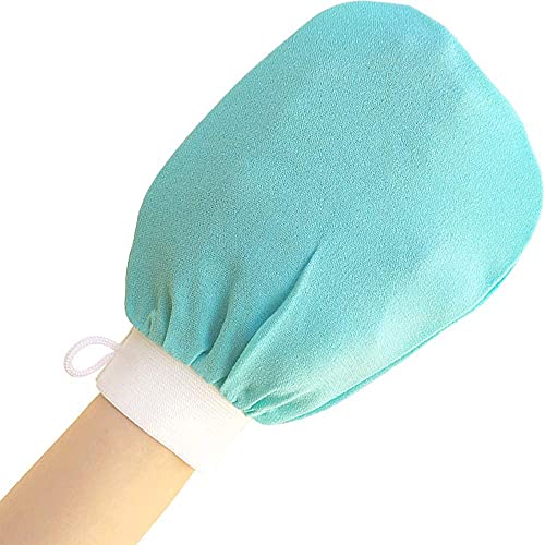Elbahya Spa Dead Skin Remover Mitt, Body Exfoliator, Scrubber Exfoliating Glove, Reduce Blackheads, Bumps, Keratosis Pilaris, Offers Deep Detoxification and Healthy Soft Skin