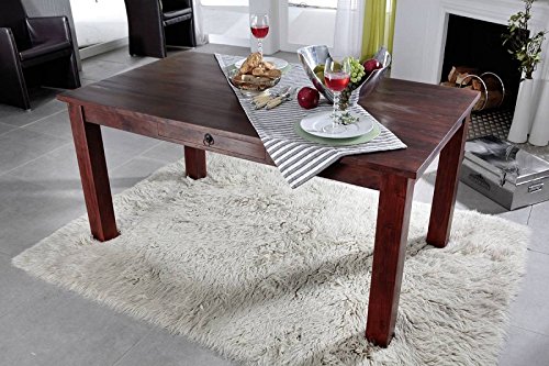 MASSIVMOEBEL24.DE | Oxford Esstisch aus Massivholz mit Schublade #112 | aus Akazienholz - Nougat, lackiert | 140x85x76… – Bild 7