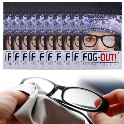 10PCS Antibeschlagtuch, Anti Fog Tücher, Brillenputztuch, Anti Beschlag Reinigungstücher, Mikrofasertücher, Anti-Fog-Tuch für Brillen, Reinigungstuch für wiederverwendbare Gläser Grau