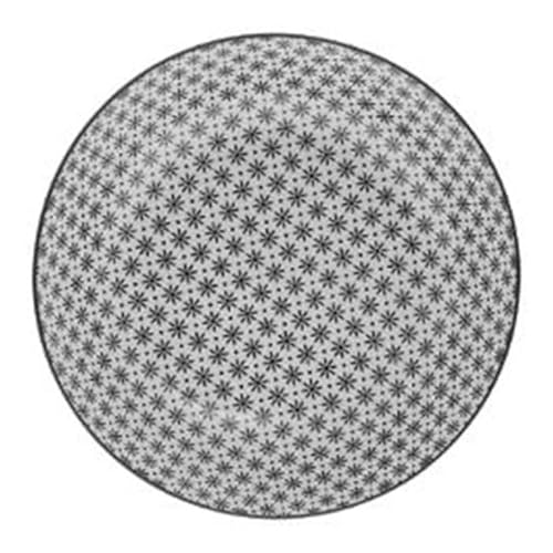 Secret de Gourmet - Lot de 6 Assiettes Creuses Bohemia Fleur 20cm Noir