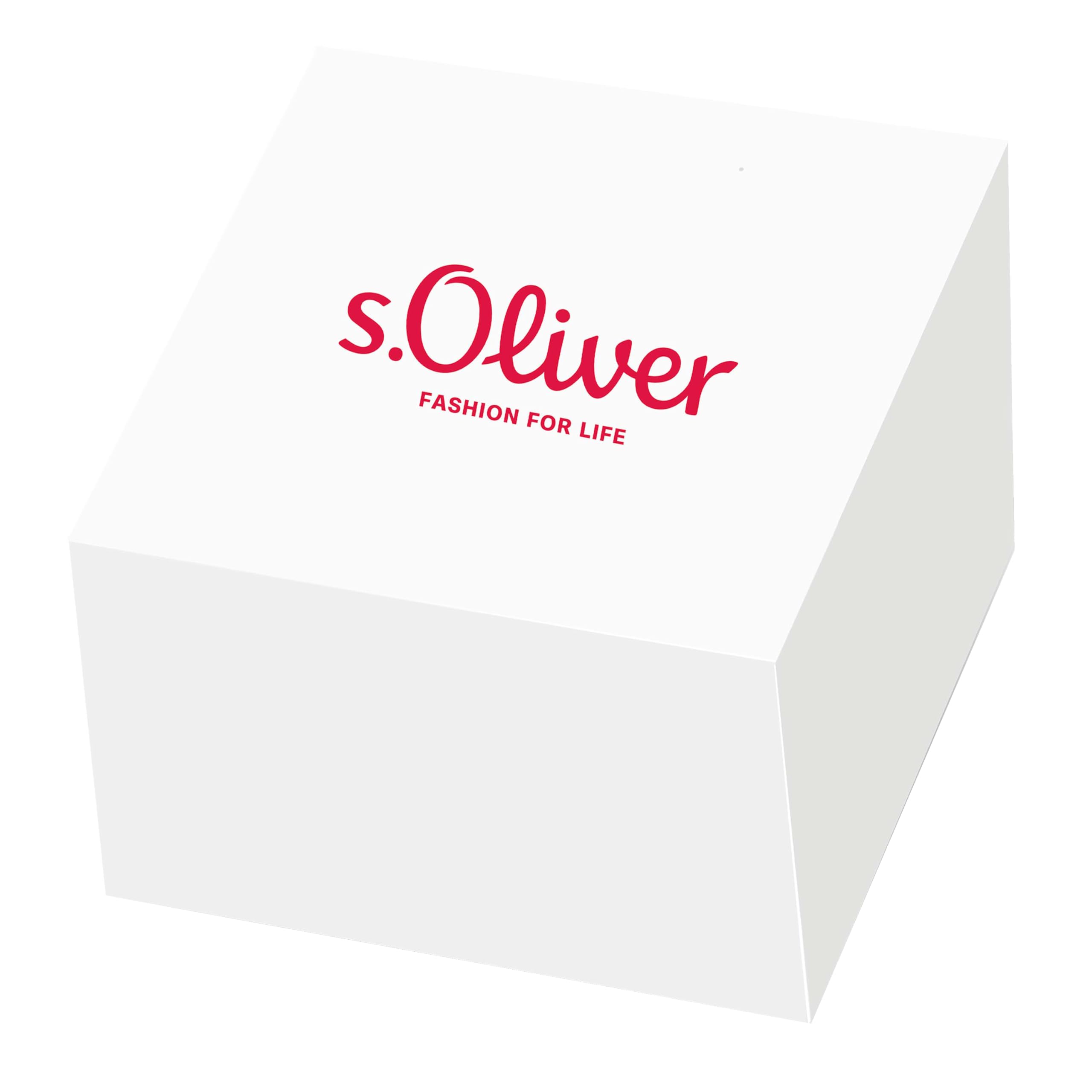 s.Oliver Armbanduhr Damen Quarzuhr Analog, mit Silikon Armband, Silber, 3 bar Wasserdicht, Kommt in Uhren Geschenk Box