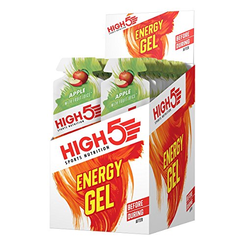 HIGH5 Energy Gels - Quick Release Sports Gels to Power Muscles for Peak Performance - Natural Fruit Juice & Caffeine-Free - On The Go Energy Boost for Running, Cycling and Endurance (Apple, 20 x 40g)
