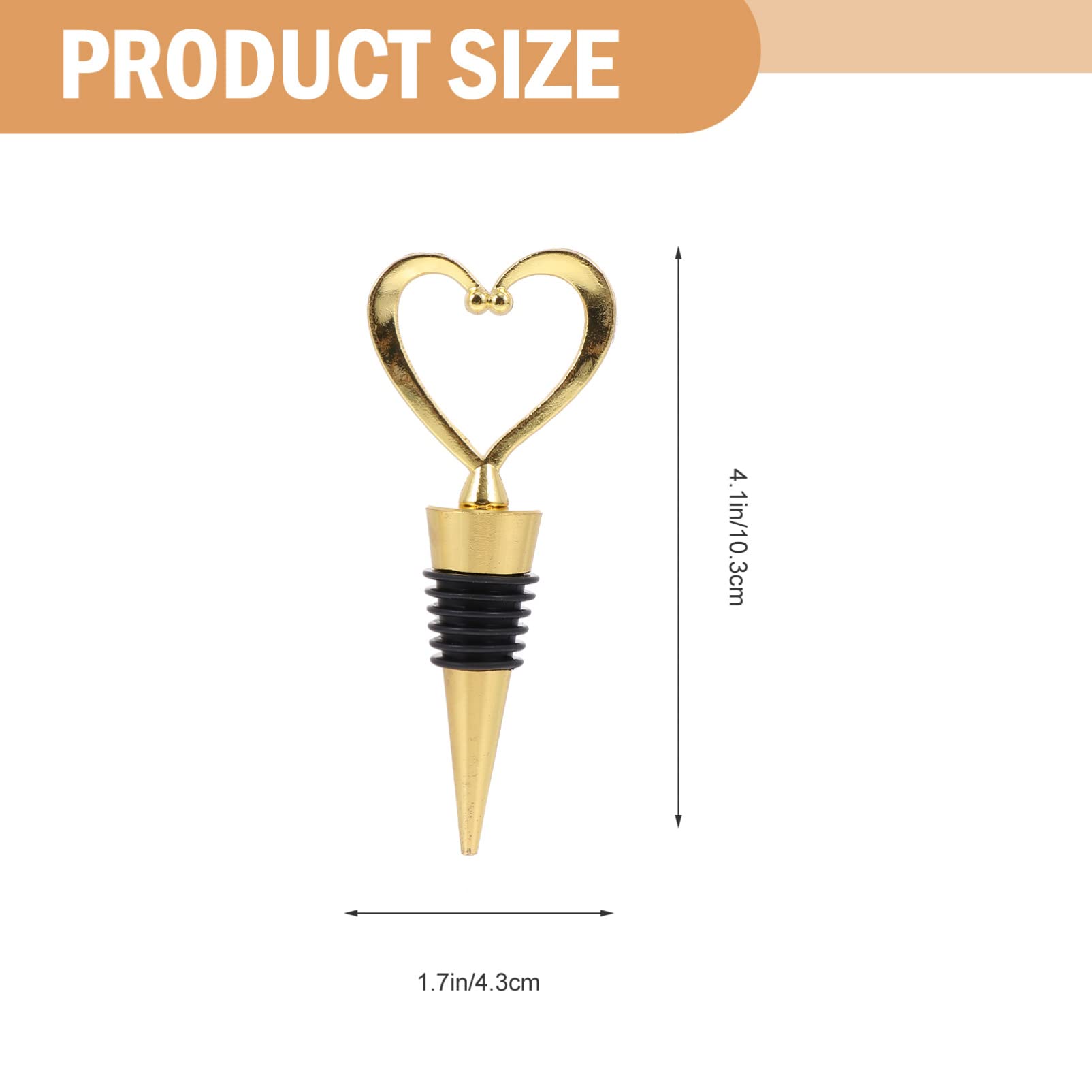 12 pièces bouchon de bouteille de vin en forme de coeur bouchons de bouteille de boisson design d'amour bouchon de liège de champagne scellant for les cadeaux de fête d'anniversaire de mariage saint v