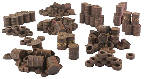 3D Vikings Industrie-Schutt Wargame-Gelände – Detaillierte Szenerie für 28mm RPG und Tischplatten-Miniaturen