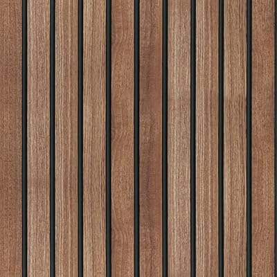 Abyssaly Wood Slat Peel and Stick Wallpaper, Brown Striped Wood Panel Grain Contact Paper, Removable Self Adhesive Faux Wooden Panel Wall Covering for Bedroom 17.7 in X 118 in