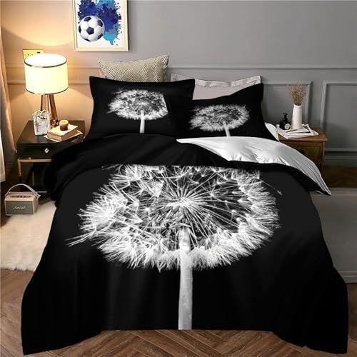 Housse de couette pissenlit hypoallergénique microfibre 3D - 6