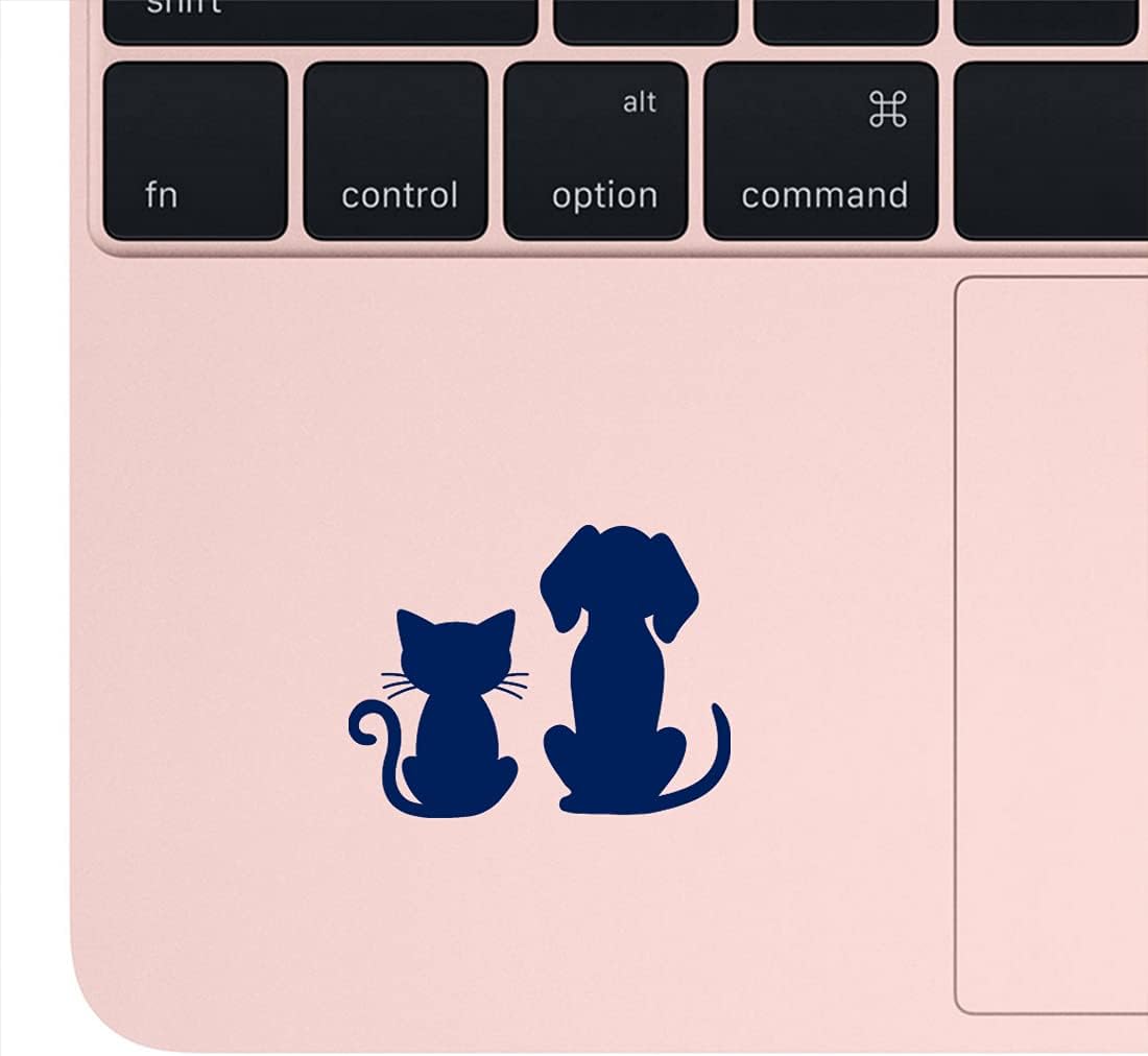 Dog And Cat Lover Animal (Navy Blue) (Set Of 2) Premium Waterproof Vinyl Decal Stickers For Laptop Phone Accessory Helmet Car Window Bumper Mug Tuber Cup Door Wall Decoration