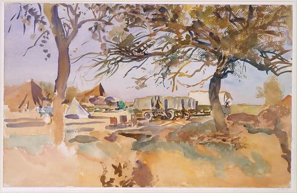 Affiche toile John Singer Sargent Camp militaire reproduction d'art de haute qualité 60x90cm