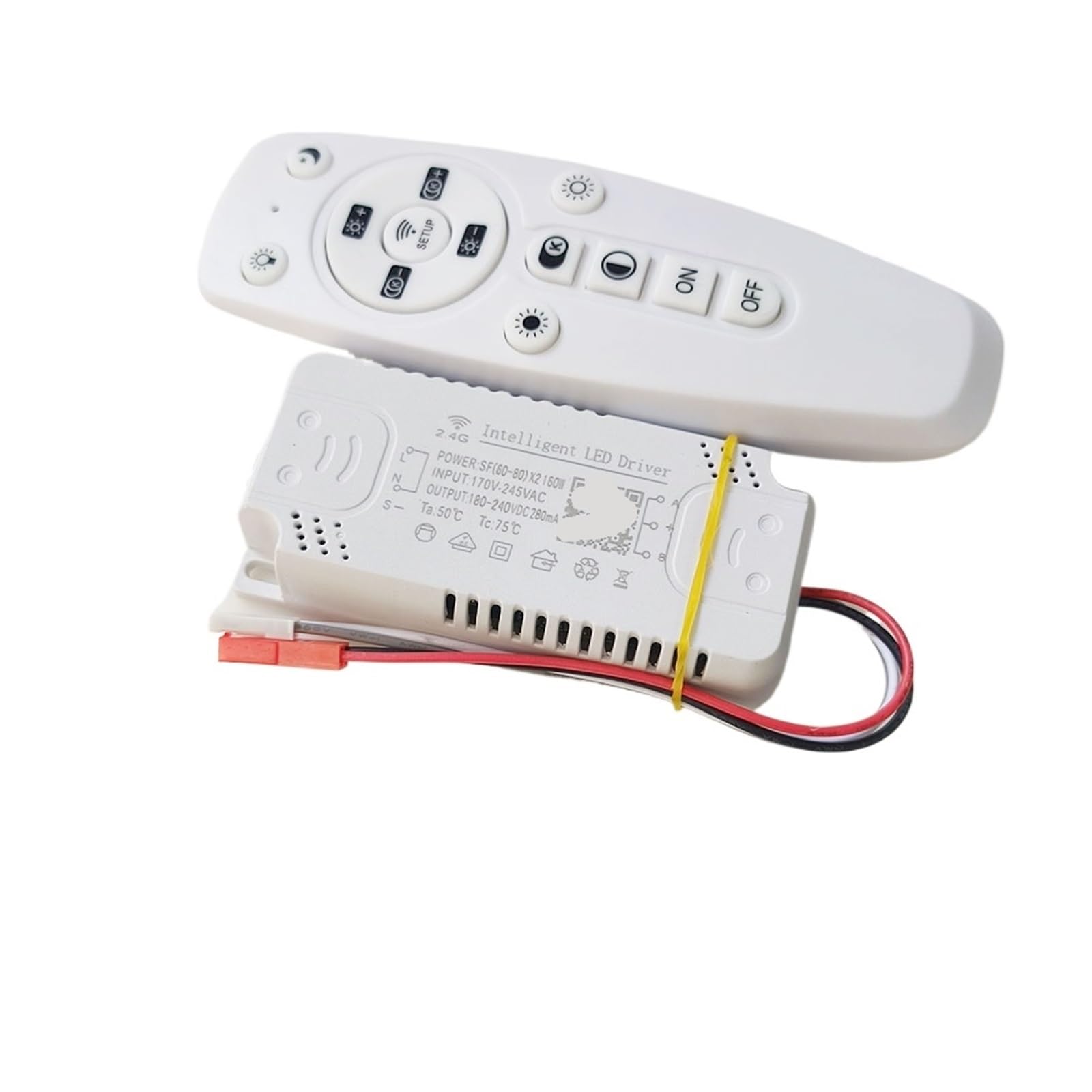 WYUYIW 1 Pcs 2.4G Intelligent LED Driver Remote Control APP Dimming and Color Changing Transformer Suitable for LED Light Strip Chandelier (20-40-60-80W) X2 (Color : 20-40W x2, Size : 170-245V)