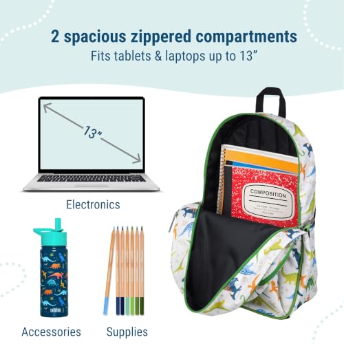 Image of Wildkin 15 inch Kids Backpack for School & Travel - Durable, Padded, Multiple Pockets, Boys & Girls Ages 5-10