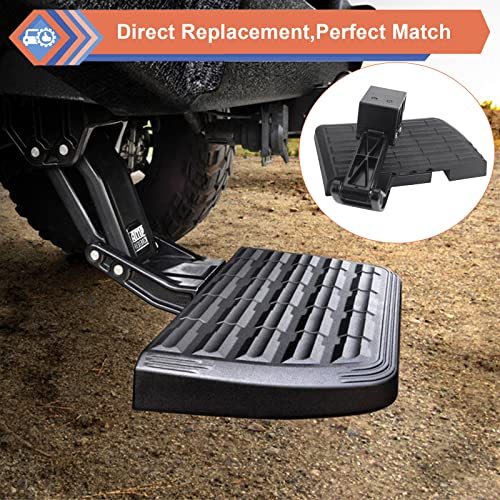 Zonfant 75306-01A Rear Bed Step, Retractable Bumper Side Truck Tailgate Step Compatible With 2009-2018 Dodge Ram 1500 2500 3500 (Without Dual Exhaust), Replace#7530615 #TOP5