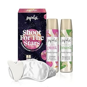 Impulse Shoot For The Stars Fragrance & Self-Care with a Silky Sleep Mask and Pearly Resin Gua Sha Christmas Body Spray…