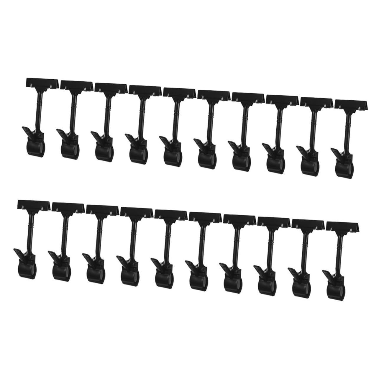 COHEALI 21 Pezzi Clip Cartellini Rotanti in Plastica per Etichette Supporti Segnaletici per Negozi Supermercati e Esposizioni Design Stabile e Resistente