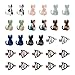 Bestewelry 28pcs Cat Fish Charms Acrylic Animal Pendants 14 Styles Cat Hollow Fish Charm for Earrings Bracelet Keychain DIY DÃ©cor Jewelry Accessories