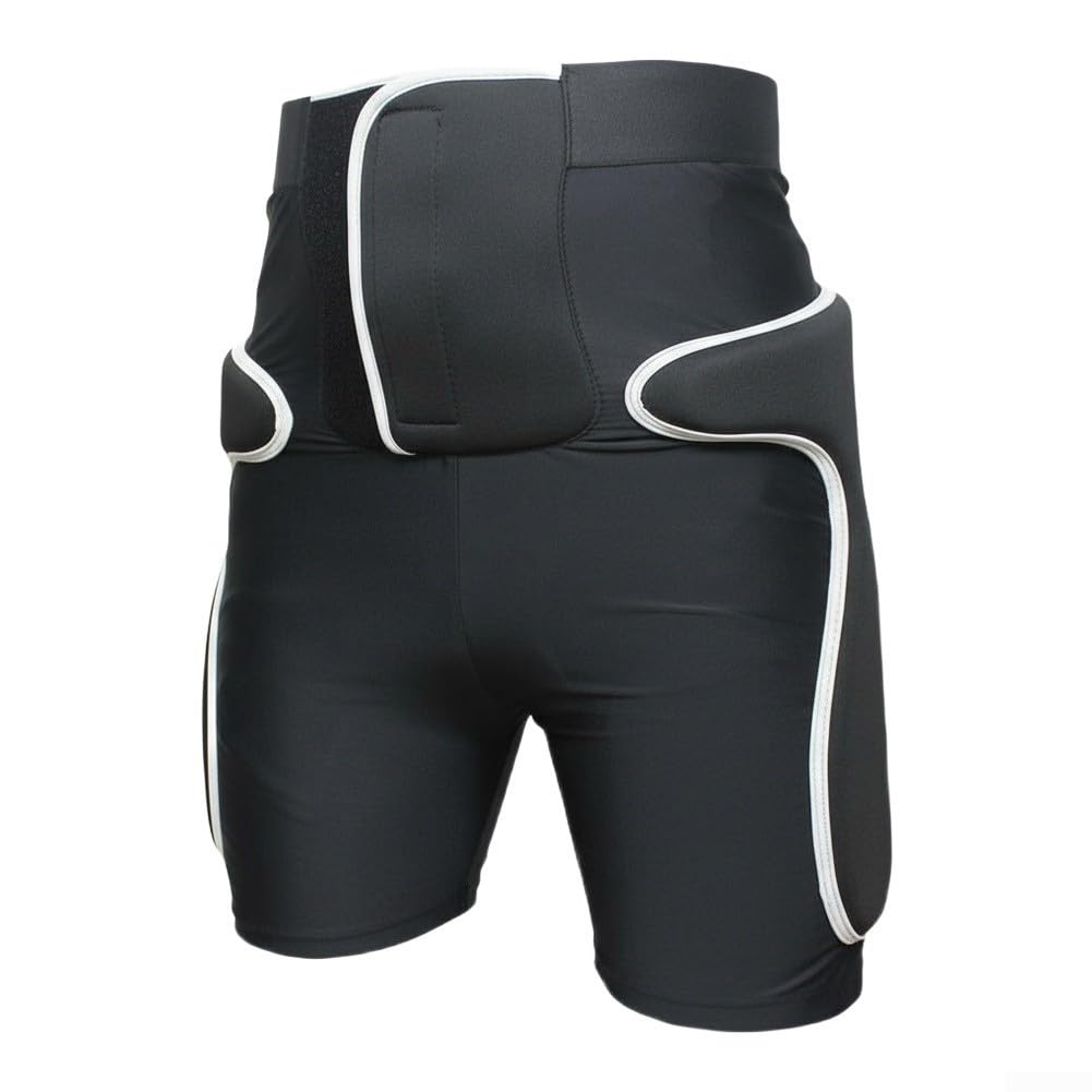 Pantaloncini protettivi per sci con ginocchiere e gomitiere, pantaloni imbottiti per snowboard e pattinaggio, in EVA, per adulti, colore nero