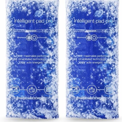 2x XXL Kühlpads - 28x12 cm Kalt Warm Kompressen blau, Groß - Wärmekissen & Kühlpacks - Gel Kühlkissen - für Prellungen, Schmerzen - Coolpack - MADE IN GERMANY