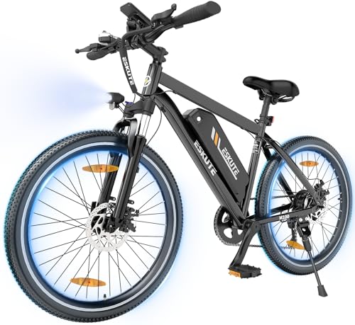 ESKUTE M100 Bicicletta Elettrica per Adulti, Bici Elettrica 27,5', Motore 250W, Batteria Rimovibile...