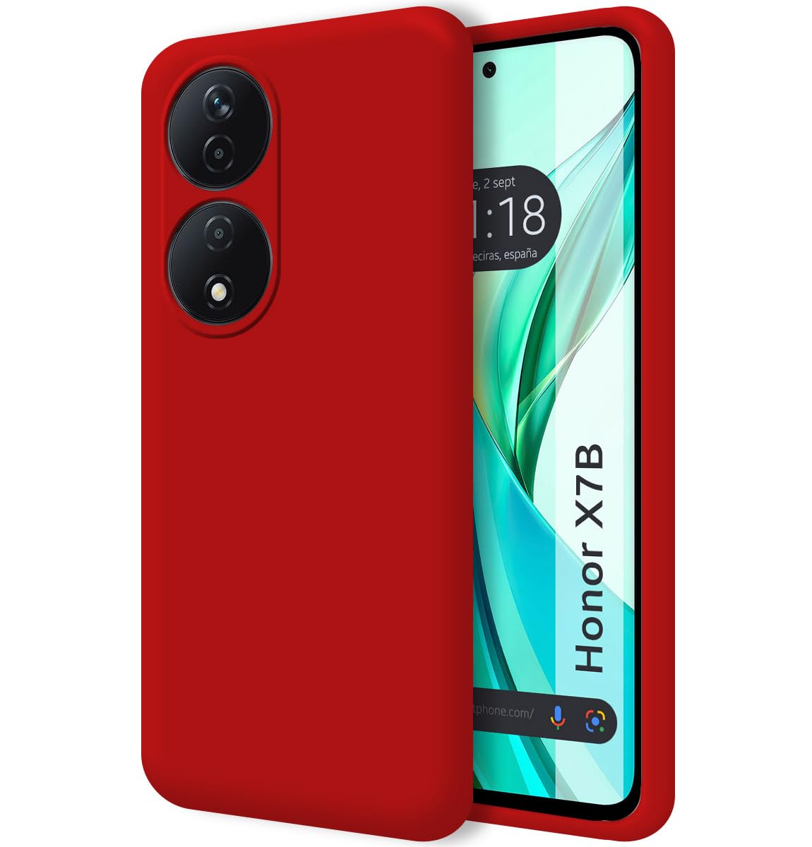Funda Silicona Líquida Ultra Suave para Huawei Honor 90 Smart 5G Color Roja