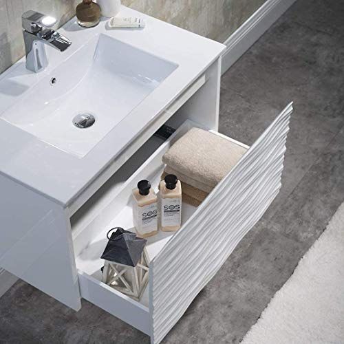 30 Inch White Bathroom Vanity With Sink, All Wood Floating Bathroom Vanity With Sink 30 Inch #TOP2