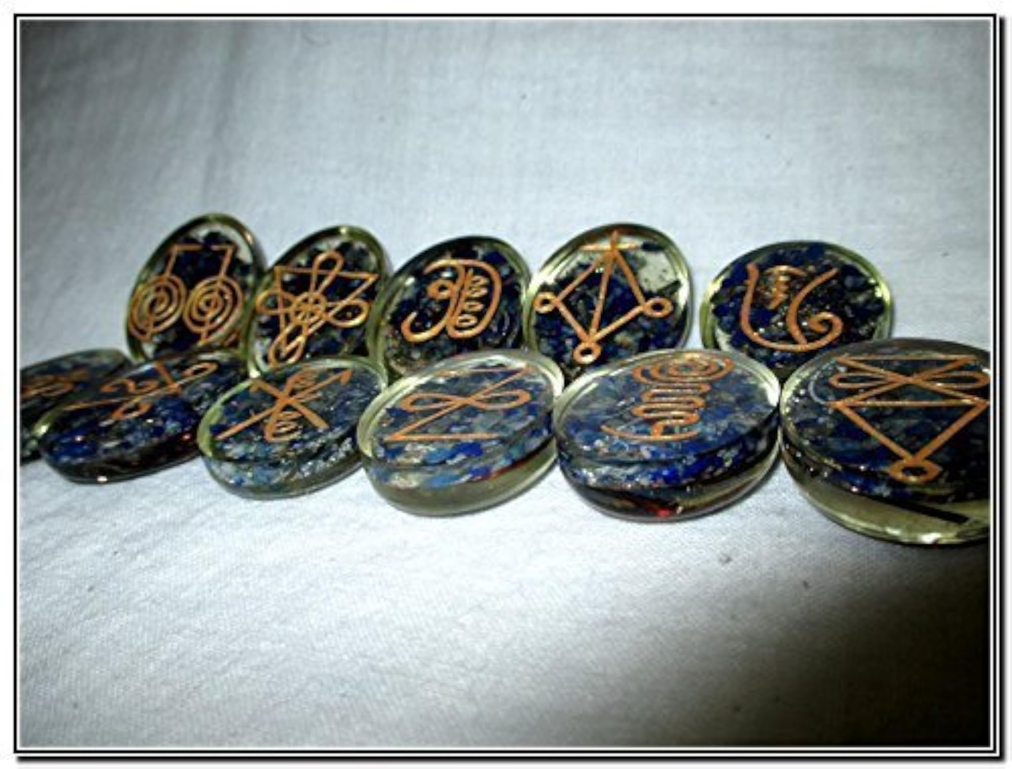 Lapis Lazuli Karuna Orgone Oval Set Gemstone