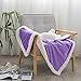 WXYNT Sherpa Fleece Coperta,Lana Come Copertura di Peluche Reversibile,Coperta Morbida Microfibra,Coperta da Letto Caldo per l'inverno-Viola. 150x175cm(59x69inch)