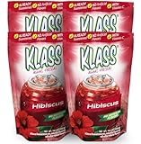 Drink Mix Hibiscus | Klass Aguas Frescas | Flavors From Natural Sources, No Artificial Flavors, With Vitamin C (Makes 7 to 9 Quarts) 14.1 Oz Family Pack (4-Pack)