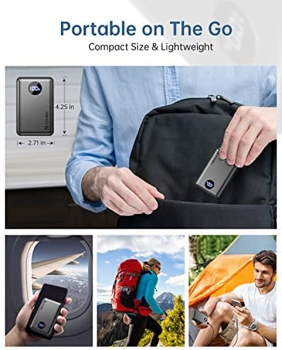 Power Bank, 22.5W PD & QC 20000mAh Bateria Externa Carga Rapida, USB C Entrada/Salida & Pantalla LED Bateria Portatil Compatible con iPhone Samsung Xiaomi Huawei iPad etc [2026 Versión] 8