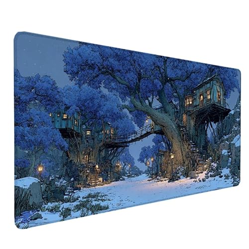 Tapis de souris XXL forêt pour un sous-main de bureau zen et ordonné