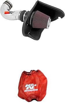 K&N 69-4534TP Performance Air Intake System with Red Air Filter Wrap