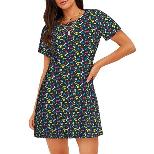 Chemise de nuit manches courtes femme pour des soirées cocooning et nuits d'été