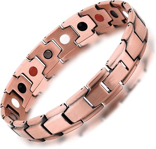 Image of Copper Magnetic Bracelet for Men - Stylish & Adjustable Pure Copper Therapy Bracelet with Sizing Tool