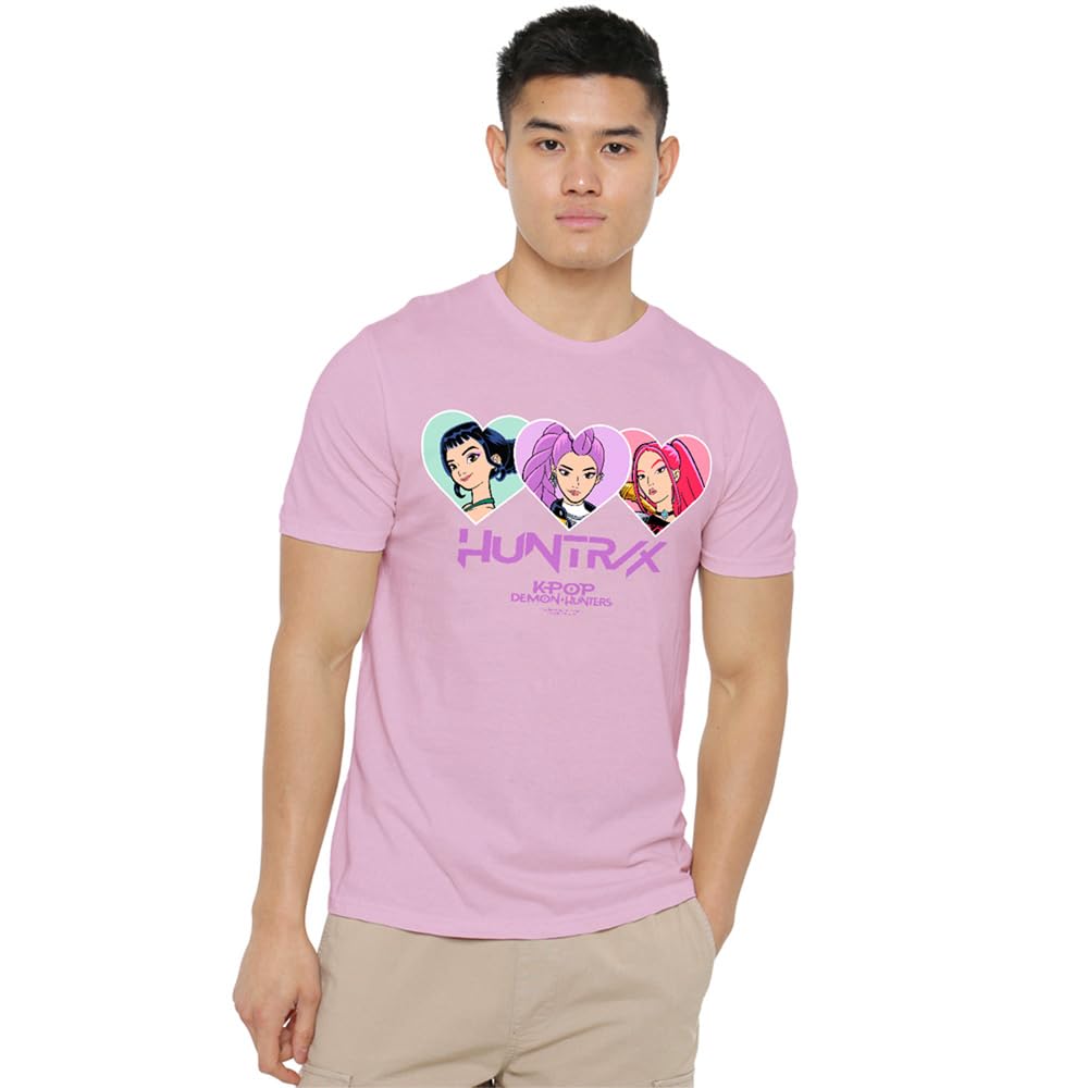 Kpop Demon Hunters Huntrix Hearts Unisex T Shirt, Pink, XX-Large