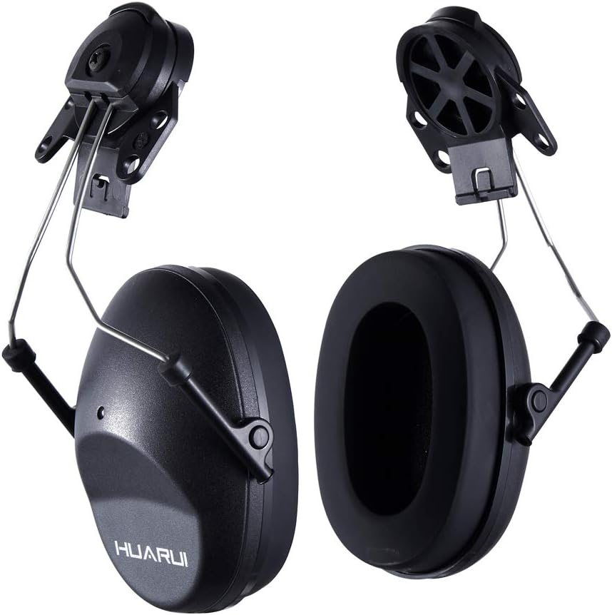 Noise Cancelling Helmet Attachable Ear Muffs Blocking Sound Reduction Ear Protection for Construction Site