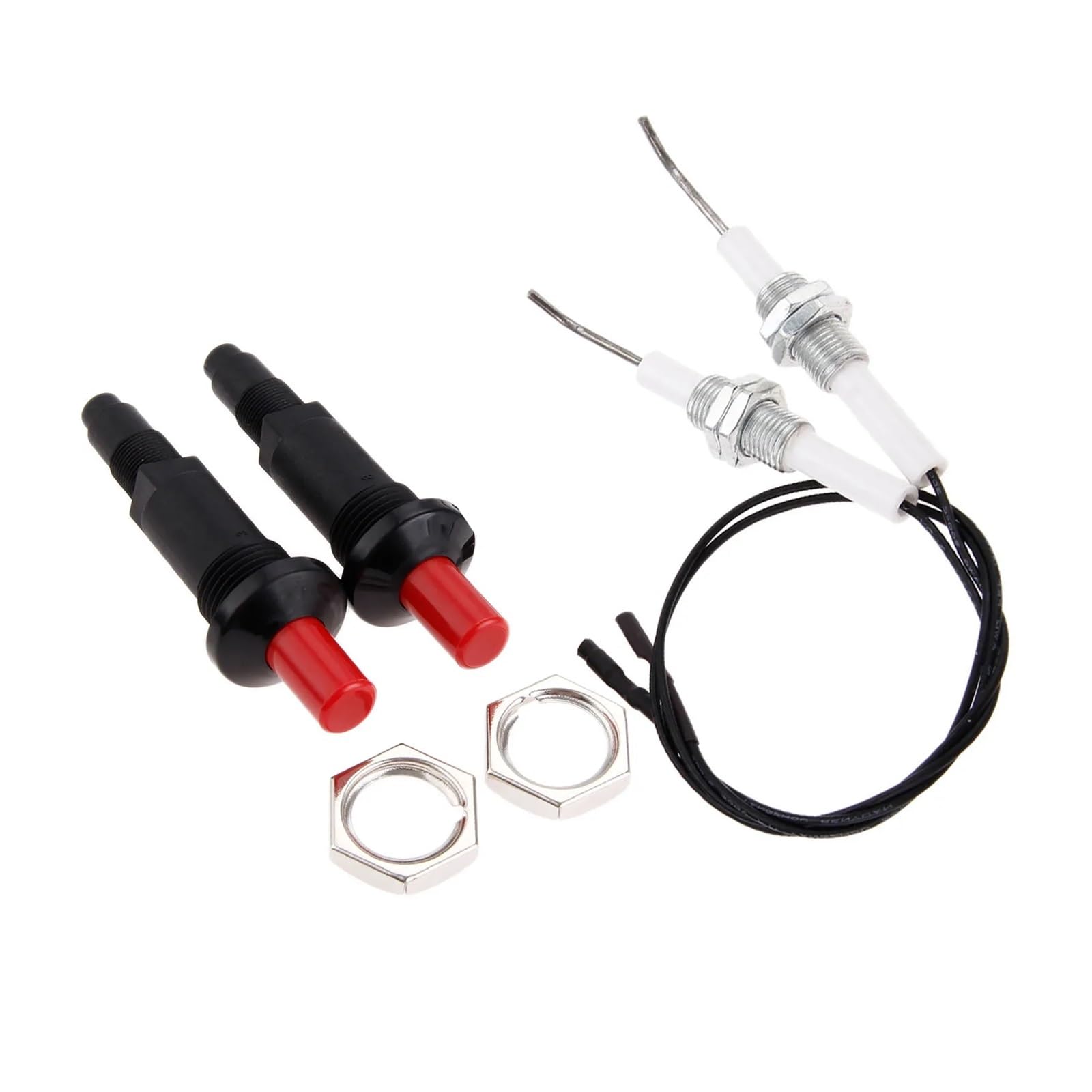 2 set di accensione a pulsante con a scintilla, generatore, accenditore a gas piezoelettrico, filettatura M10
