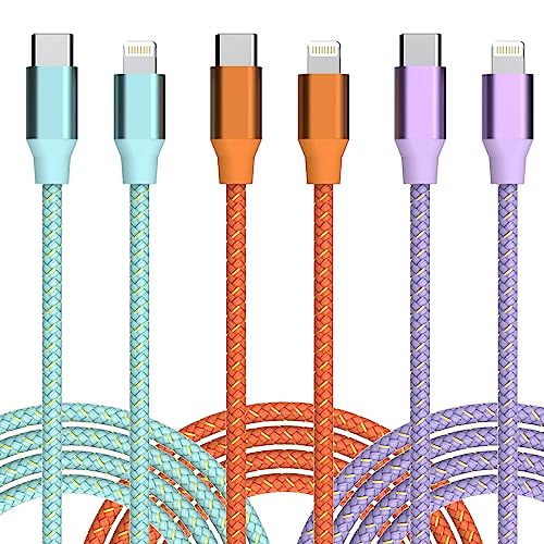 USB C to Lightning Cable for Apple MFi Certified iPhone Charger 6FT 3 Pack Fast Charging Type c to Lightning Cable iPhone Fast Charger for iPhone 14 13 12 11 Pro Max Xr Xs 8 and More