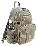 Rothco Vintage Canvas Compact Backpack – Rugged Everyday Carry Travel Storage Bag, Woodland Camo