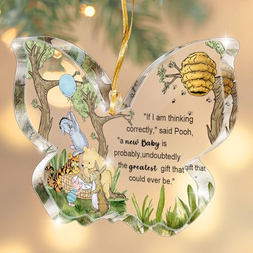 Winnie Christmas Ornaments, Winnie A New Baby is The Greates