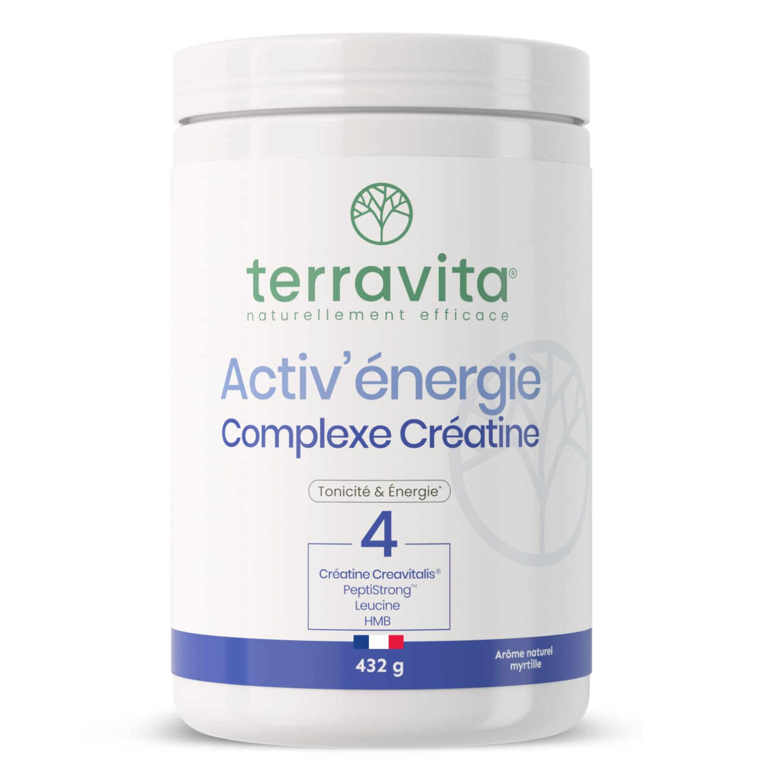 ACTIV’ENERGIE Complexe Créatine | 4 Actifs Brevetés | Force - Tonicité - Énergie | Dosages Cliniques | Efficacité Prouvée + 19,7% de Force Musculaire en 8 semaines | Fabriqué en France | Terravita