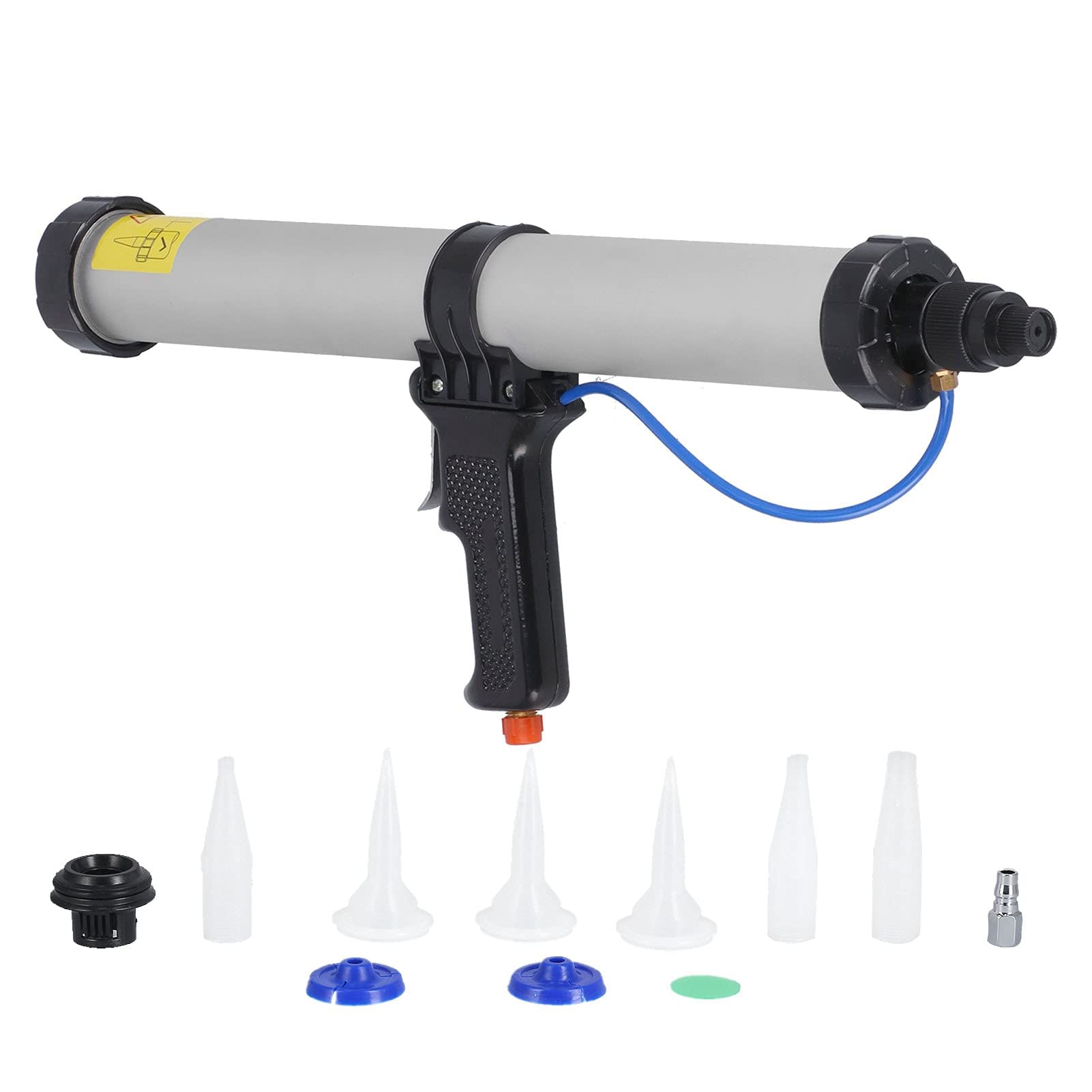 Pistola de Calafateo Neumática, Pistola de Pegamento de Vidrio Neumática de 600 Ml, Pistola de Aire de Sellado de Pegamento de Vidrio de Aleación de Aluminio para Decoración de