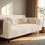 PAULATO BY GA.I.CO. Loveseat Slipcover - Oversized Chair Cover - Stretch Couch Cover - Cushion Love Seat Sofa Cover - 1-Piece Form Fit Washable Protector - Microfibra Collection - Cream - Image 2