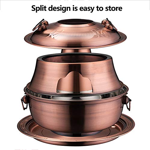 Olla de cobre para hot pot estilo Pekín 30 cm miniatura 6
